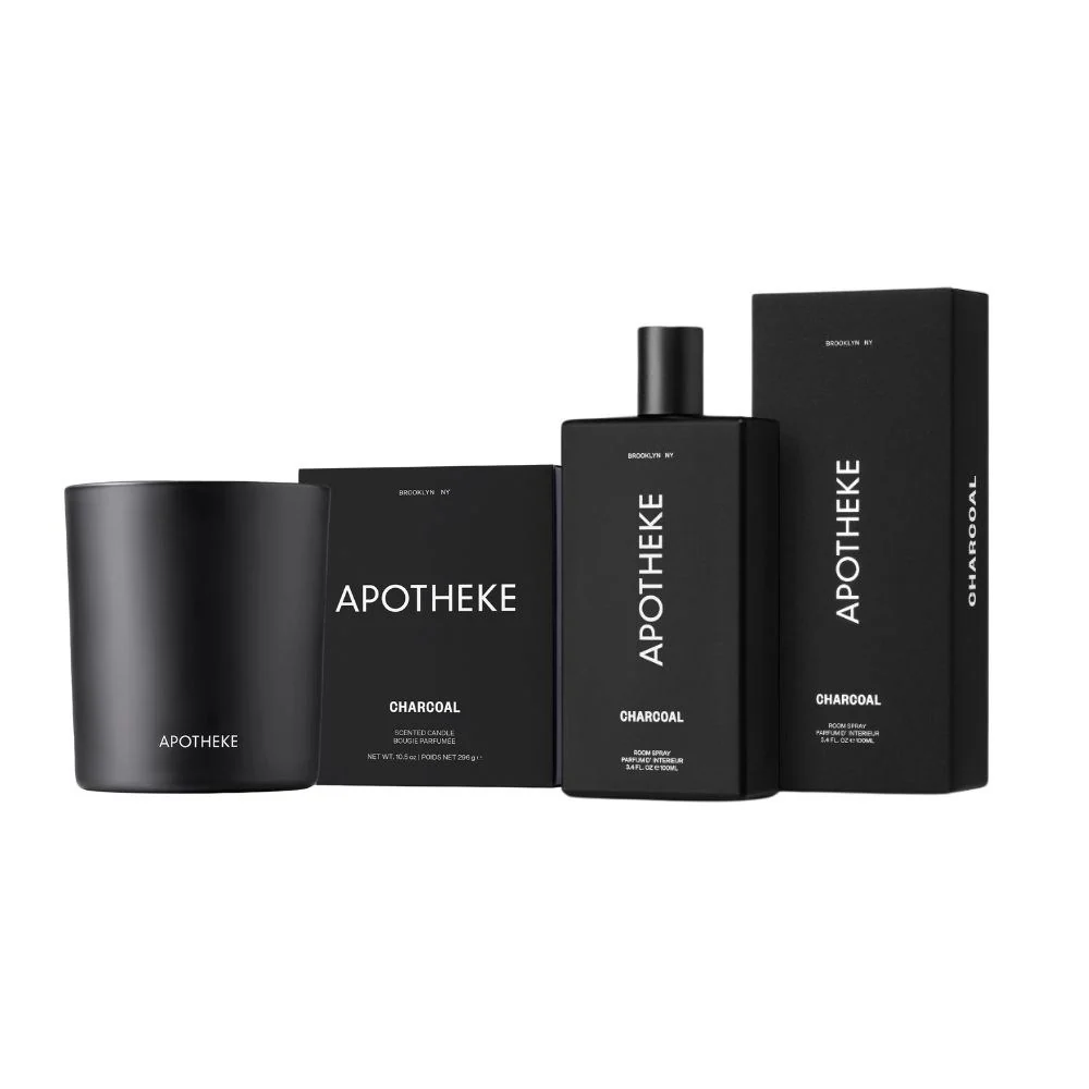 Charcoal Room Spray and Classic Candle Duo