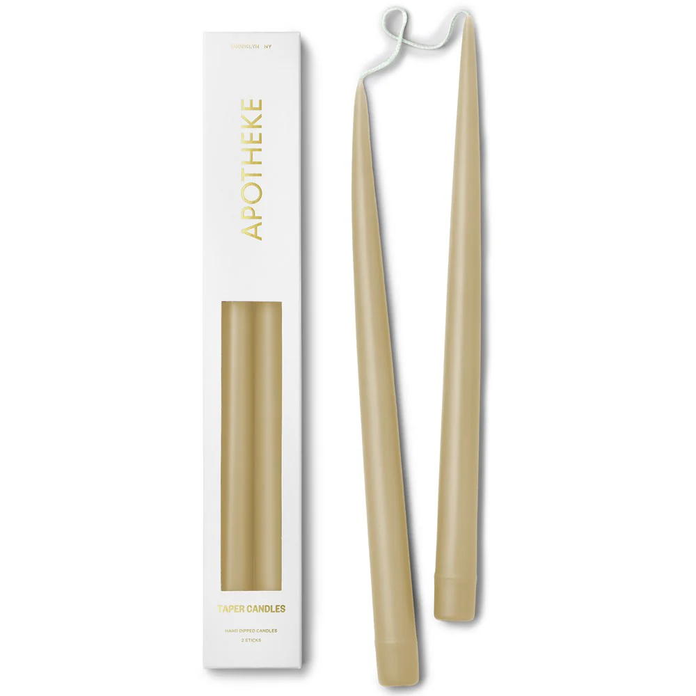 Hand Dipped Candles - Taupe
